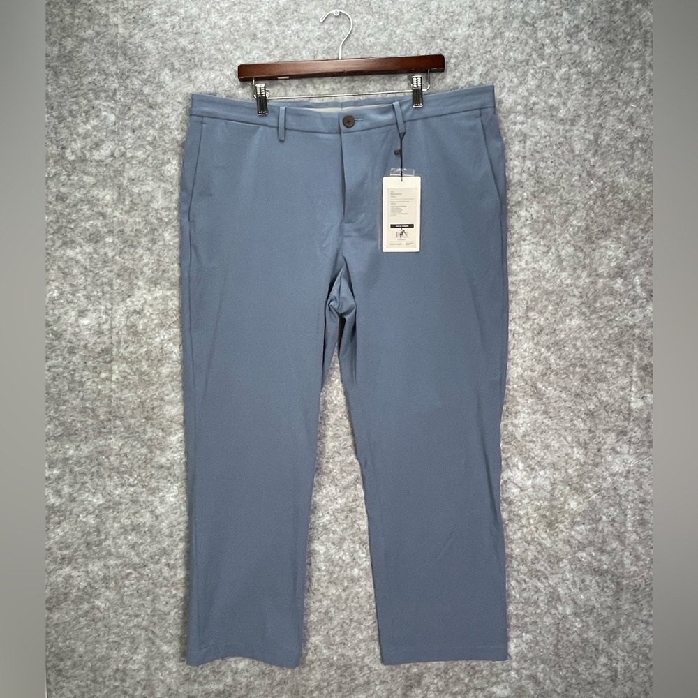Ministry Of Supply Men’s Momentum Chino Size 40x26 Blue Flat Front Straight Leg